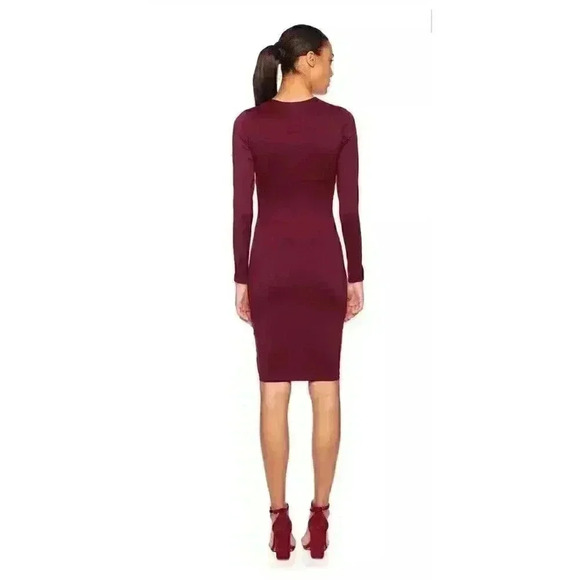 NWT Susana Monoco Port Burgundy Keyhole Choker Cutout Neckline XS Dress - Picture 3 of 10